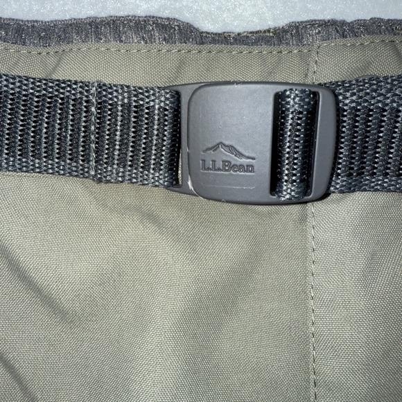 L.L. Bean Men's L Nylon Sport Short 9" Inseam Khaki/Green With Pockets - Picture 2 of 9